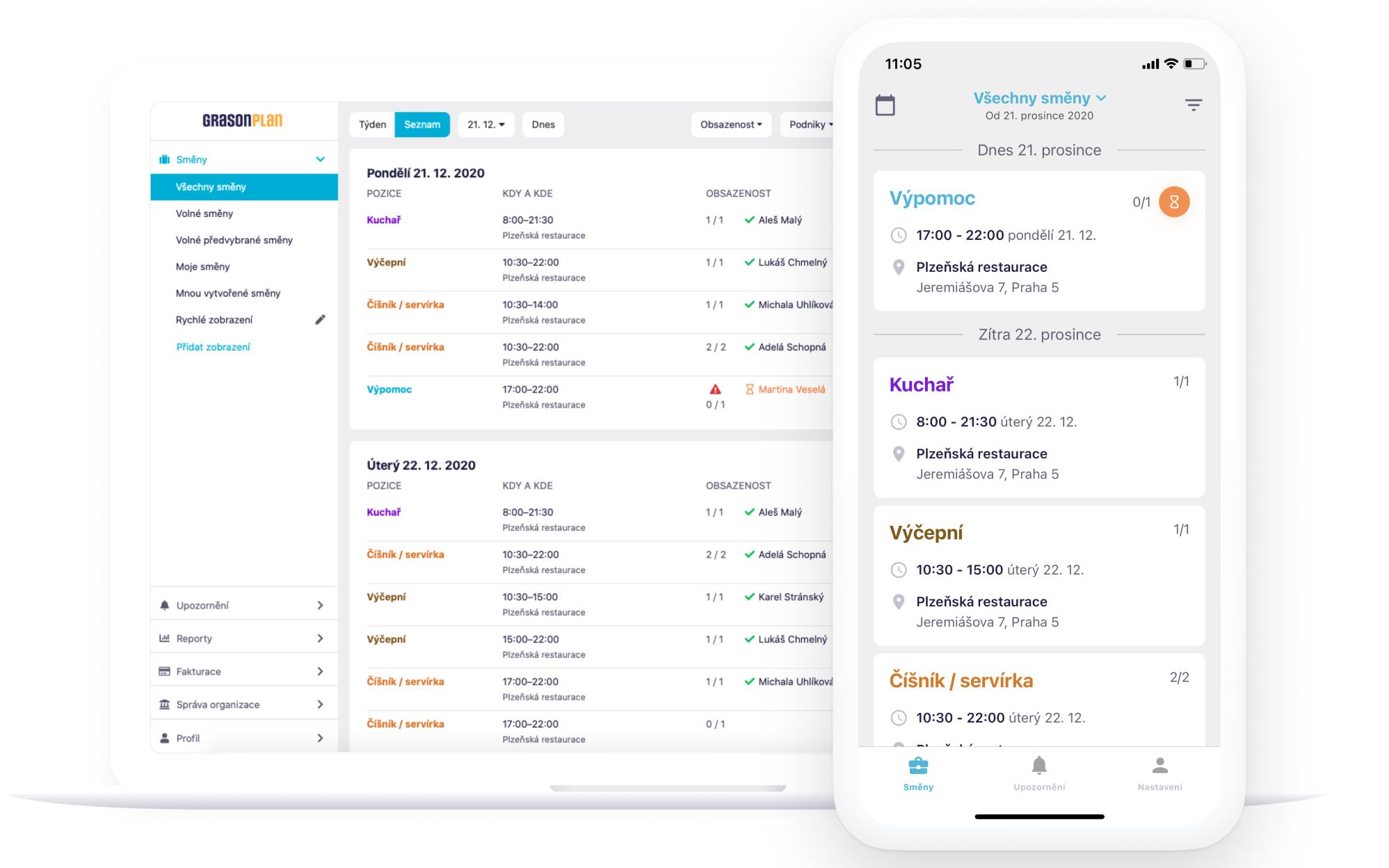 Plánujte směny jednoduše a přehledně v GrasonPlan